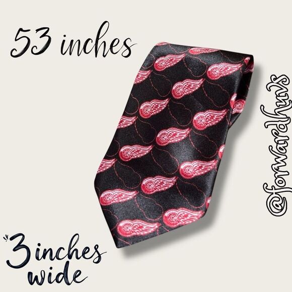 Detroit Red Wings Hockey Team Necktie – 53 Inches - Picture 2 of 7